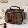 Bolsa cosmética transparente de PVC, gran capacidad, neceser de mano, impermeable y resistente al desgaste, bolsa de almacenamiento para viajes, elegante y portátil