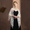Xale Triangular de Renda Vazada com Franjas para Noivas, Vestidos de Casamento, Vestidos de Festa, Cheongsam, Proteção Solar, Elegante Atacado