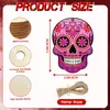 Etiqueta Decorativa Colgante de Madera para Fiesta Mexicana del Día de Muertos Colgante de Calavera Colgante Decoración de Halloween Colgante de Calavera