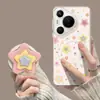 Capa colorida de estrela adequada para Huawei Pura 90, 80 Pro Max com suporte, P70 novo modelo, capa rígida magnética, 60 conjuntos