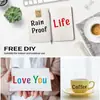 Adesivos de letras Transfronteiriços coloridos combinação de letras e números em inglês Adesivos DIY para copos de água e decoração de computador adesivos à prova d'água