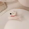 Horquilla de acrílico con forma de cachorro para niña, divertida y dulce, con flequillo lateral de dibujos animados, pinza para el pelo con forma de pico de pato