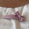 Pasador de Pelo Rosa Dulce Estilo Coreano, Pinza Lateral Sencilla de Tela, Pinza Bb Pequeña, Accesorio para el Cabello de Alta Gama