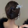 Horquilla de Cabello con Esmalte Goteante Estilo Nacional Horquilla de Flor de Loto Exquisita Moderna Simple Diaria Placa para el Cabello Horquilla Accesorios para Hanfu Cheongsam Adornos para la Cabeza