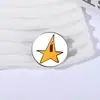 Broche Divertido de Estrella Gritona Original Insignia de Metal Accesorios para Ropa Pines de Solapa Patrón Geométrico Redondo Venta al por Mayor de Fábrica