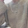 Otoño e Invierno Largo Ajustable con Jale Bolas de Perla Collar de Suéter para Mujer Elegante Celebridad de Internet Explosivo Exquisito Cadena Hueso de Serpiente