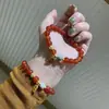 Pulseira de Ágata Vermelha Natural para Mulheres, Nova Pulseira de Duplo Círculo Estilo Chinês, Pulseira Atrai-Riqueza para o Ano de Nascimento, Presente de Feriado Atacado