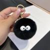 Lindo llavero con colgante de bola de pelo de conejo Rex, pequeña bola de pelo, de peluche de celebridad cibernética, bolsa de regalo colgante con forma de bola de carbón pequeña