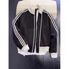 Sudadera con capucha de punto gofre a rayas para hombre, Otoño, Canalla, Fresca, De alta calidad, Para pareja, Chaqueta deportiva, Ropa de abrigo
