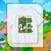 Camiseta Infantil de Manga Curta de Zumbi do Minecraft para Meninos e Meninas, Verão, Algodão Puro, Desenho Animado, Estilosa, Versátil