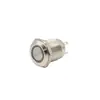 Suministro interruptor de botón metálico 12mm reinicio automático cabeza plana anillo impermeable con luz LED botón de arranque de computadora