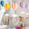 Suministros de decoración para fiesta de cumpleaños adornos colgantes tridimensionales colgante de amor globo aerostático nube colgante para jardín de infantes al por mayor
