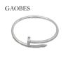 Pulseira de Pregos de Latão Totalmente Banhada a Diamante Ouro Champagne Ouro Branco Totalmente Diamante Versão Alta Pulseira de Casal