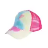 Comercio exterior Sombrero de tie-dye de moda verano Top Hat vacío para mujer europeo y americano protección solar sombrero para el sol sombrero de algodón para coleta gorra de béisbol