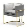 Sillón individual, acero inoxidable, lujo ligero, diseño moderno, estilo nórdico, adecuado para salas de estar, hoteles, áreas de recepción y salas de reuniones