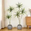 Planta Tropical Artificial de Madera del Milenio de Segunda Generación, Planta en Maceta Decorativa de Lujo de Gama Alta para Interiores para la Entrada
