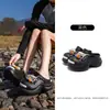 2026 Nueva Moda Zuecos Cómodos de Suela Gruesa para Mujer Sandalias de Plataforma con Correa para Armar Zapatos de Punta Cerrada