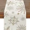 Corredor de Mesa Navideño Más Vendido Transfronterizo Mantel con Estampado de Papá Noel Mantel para Mesa de Gabinete de Sala de Estar Decoración Festiva Mantel de Mesa