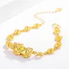 Pulsera Europea Dólar Oro Valiente Dinero Latón Chapado en Oro Pulsera Valiente Chapada en Oro Vietnam Oro Chapado Imitación Oro Joyería para Damas