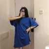 Camiseta naranja de manga corta sin hombros para mujer, diseño de nicho de verano, chic, dulce y picante, top holgado para pareja, top estilo Ins