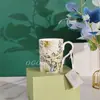 Caneca de Porcelana Ossos de Porter Transfronteiriça Xícara de Café Lembrança Flor Cerâmica Xícara de Água Doméstica de Alto Valor Xícara