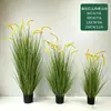 Bonsái de césped artificial para perro transfronterizo, césped de cebolla, planta grande, decoración de suelo para escaparate, planta verde en maceta, planta verde artificial