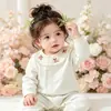 Mono de algodón puro Clase A para bebé, mameluco para recién nacido, body ajustado con estampado floral para niña en primavera y otoño, invierno