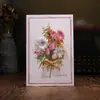 Design Criativo de Planta com Flores Secas Cartão de Visita 3D de Alta Qualidade para o Dia das Mães, Cartão de Cumprimentos Universal para o Dia da Deusa, Aniversário e Uso Geral