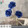26 Anos de Materiais Florais Azul Escuro de Alta Qualidade, Materiais de Flores de Seda para Vitrines, Paisagismo, Adereços para Estúdio de Fotografia, Flores Artificiais
