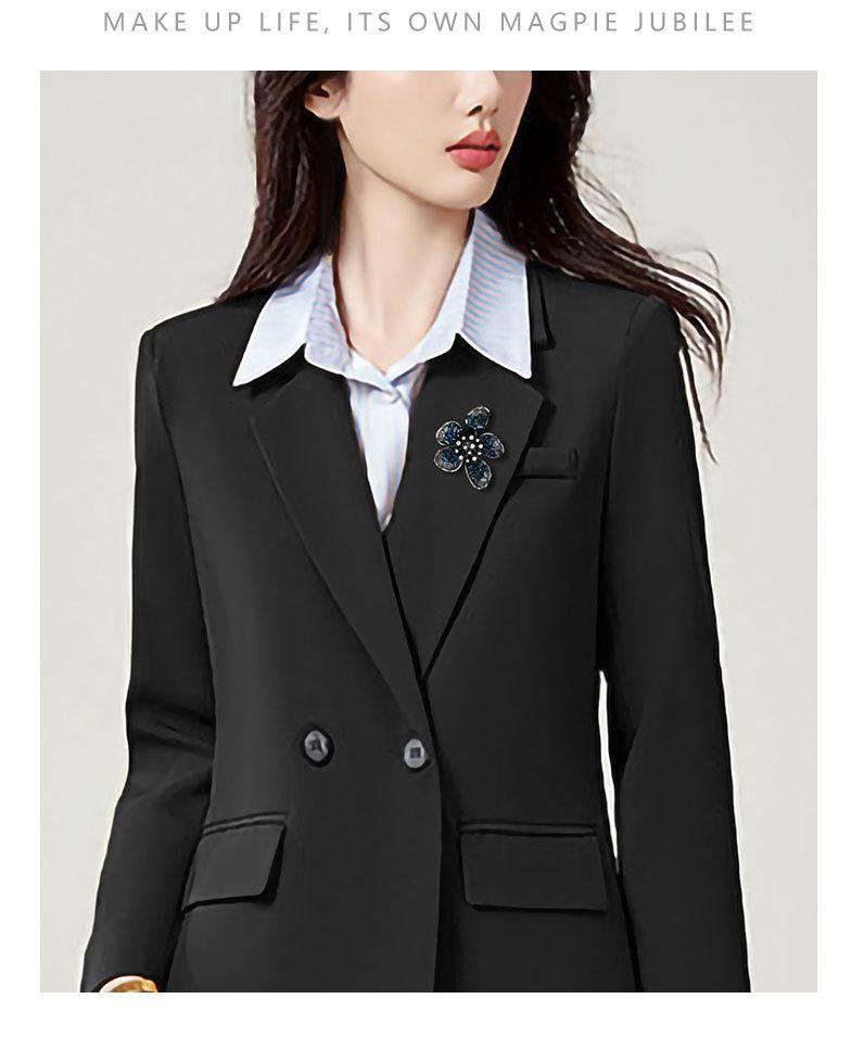 复古优雅水晶花朵胸针小众轻奢风高级感花朵胸花新品潮