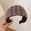 Faixas de Cabeça de Veludo Tricotado para Outono e Inverno, Tiaras de Cabelo Multicores, Faixas de Cabelo Modernas com Design Largo e Exclusivo, Acessórios de Cabelo High Skull
