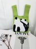 Nova bolsa de tecido voador bolsa de malha feminina saco de balde de lã japonês e coreano estilo All-match Hand-carried Casual Tote Bag Lunch Bag
