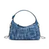 Bolso de Mano Tejido Versátil Nuevo de Verano, Imprescindible para el Viaje Diario, Bolso Cruzado con Cadena al Hombro, Bolso de Mujer de Diseño de Nicho de Alta Gama