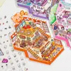 Pegatinas de paisajismo tridimensionales de dibujos animados lindas hechas a mano decoración DIY collage de cuenta manual niños 3D sentido avanzado pegatinas para cuenta manual