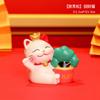 Gato da Sorte Moderno Estilo Chinês Ornamento de Mesa Decoração de Casa Montado no Carro Gato Presente de Ano Novo para Riqueza e Prosperidade Feito à Mão