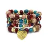 Pulseiras Bohemianas de Múltiplas Camadas Mais Vendidas no Exterior, Joias de Viagem Personalizadas com Contas de Turquesa, Pulseiras Europeias e Americanas, Acessórios de Mão para Comércio Exterior