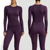 ZORA Venta Caliente Transfronteriza Deporte Manga Larga Nylon Secado Rápido Yoga Fitness Top Manga Larga para Mujer