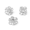 Plata de ley S925 flor de cuatro caras cuentas cruzadas hechas a mano transfronterizas cuentas diy accesorios de joyería de plata pulsera cuentas sueltas espaciador
