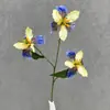 Nueva flor de iris artificial de 3 cabezas, adecuada para decoración del hogar, exhibición en la sala de estar, accesorios para fotografía de bodas y arreglos florales
