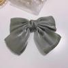 Coreano ins Nuevo lazo de textura sedosa pinza de resorte para el cabello Super hada niña pinza superior accesorios para el cabello de boutique