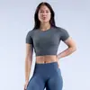 Soporta personalización OEM/ODM para nuevos modelos transfronterizos de tops cortos transpirables para mujer con ombligo descubierto para deportes y uso al aire libre
