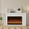 Chimenea Decorativa de Gabinete con Acabado Estilo Francés 1.2m Chimenea Eléctrica de Calefacción con Llama Simulada Retro Estilo Americano 1.5m Hecho a Medida