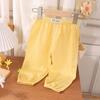 Pantalones bombachos de lino repelente de mosquitos de verano para niños y niñas, pantalones jogger coloridos, casuales, versátiles, a la moda, suaves y cómodos
