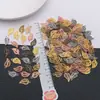 Colgantes de Aleación con Forma de Hoja de 6 Colores Accesorios para Joyería DIY Venta al por Mayor Pulsera de Plata Vintage del Tíbet Pendientes Amuletos Pequeños