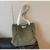 Bolsa de Ombro Grande Capacidade Outono e Inverno Nova Japonesa e Coreana Feminina de Veludo Cotelê Bolsa para o Trabalho Feminina Bolsa Tote Casual Feminina