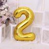 Balão de número dourado de 32 polegadas, foto de celebridade da Internet, meninos e meninas, aniversário infantil, festa de um ano, decoração de cena