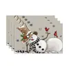 Novo Comércio Exterior Novo Estampa de Natal Jogo Americano de Linho Decoração de Festa Festival Transfronteiriça Jogo de Mesa Personalizado Atacado