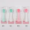Cepillo de silicona para limpieza de doble cabeza, cepillo facial de silicona para limpieza facial, cepillo de silicona para aplicar mascarilla de lodo, personalizable