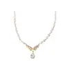 Collar de perlas naturales de agua dulce con forma de mariposa y circonitas para mujer, estilo nicho de alta gama, elegante y combinable con todo.