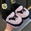 Chinelos de algodão para pais e filhos, chinelos quentes de pelúcia grossa antiderrapantes para outono e inverno, com desenhos, em estoque para dropshipping